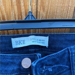 BKE Stella Mid-Rise Skinny Jeans - Deep Blue